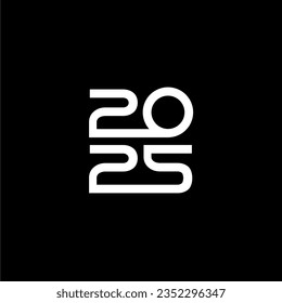 2025 Design Illustration, flat, simple, memorable and eye catching, can use for Calendar Design, Website, News, Content, Infographic, Happy New Year, or Graphic Design Element. Vector Illustration