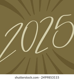 2025 elegant Modern hand Lettering. vector.
