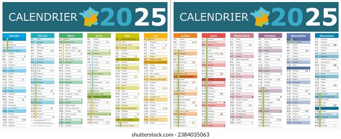 2025 french calendar with saints and holidays