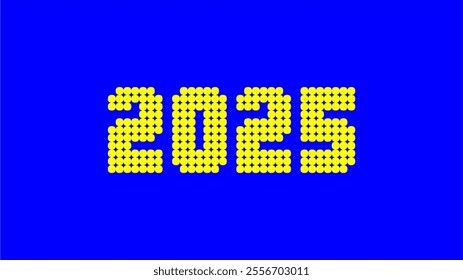 
2025 glow New year vector artworks