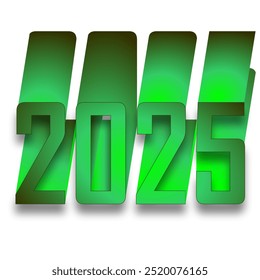 El Green 3D Effect 2025 presenta un diseño futurista con tonos verdes audaces y vibrantes que exudan una sensación elegante y de vanguardia. Los Elementos 3D se renderizan meticulosamente, creando una sensación de profundidad 