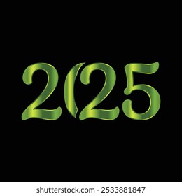 2025 green gold attractive typography 