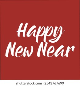 2025 Happy New Year Abstract art design. letter calligraphy card. 