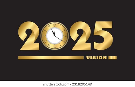 2025 Happy New Year Background Design. Greeting Card, Banner, Poster. Vector Illustration.