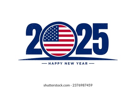 2025 Happy New Year Background Design. Greeting Card, Banner, Poster. Vector Illustration.