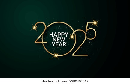 2025 Happy New Year Background Design. Greeting Card, Banner, Poster. Vector Illustration.