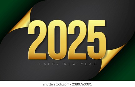 2025 Feliz Diseño de Antecedentes de Año Nuevo. Tarjeta de felicitación, cartel, afiche. Ilustración vectorial.