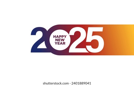 2025 Happy New Year Background Design. Banner, Poster, Greeting Card. Vector Illustration.