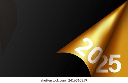 2025 Happy New Year Background Design. Vector Illustration.