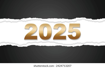 2025 Happy New Year Background Design. Greeting Card, Banner, Poster. Vector Illustration.
