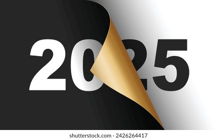 2025 Frohes neues Jahr Hintergrunddesign. Grußkarte, Banner, Poster. In: Vector Illustration.