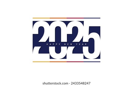 2025 Happy New Year Background Design. Premium Vector Design for Banner, Poster, Greeting Card. Vector Illustration.