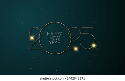 2025 Happy New Year Background Design. Banner, Poster, Greeting Card. Vector Illustration.