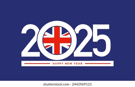 2025 Happy New Year Background Design. Greeting Card, Banner, Poster. Vector Illustration.