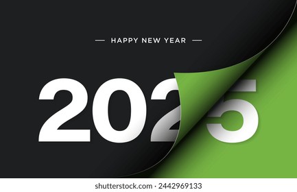 2025 Frohes neues Jahr Hintergrunddesign. Grußkarte, Banner, Poster. In: Vector Illustration.