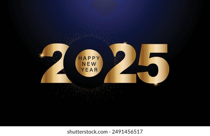 2025 Happy New Year Background Design. Greeting Card, Banner, Poster. Vector Illustration.