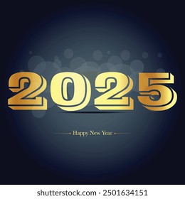 2025 Happy New Year Background Design. Greeting Card, Banner, Poster. Vector Illustration.