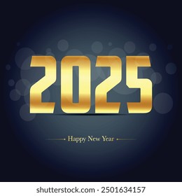 2025 Happy New Year Background Design. Greeting Card, Banner, Poster. Vector Illustration.