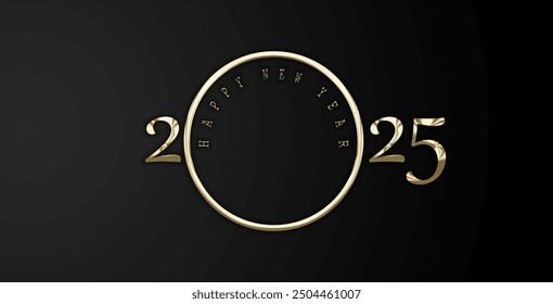 2025 Happy New Year Background Design. Greeting Card, Banner, Poster. Vector Illustration.
