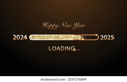 2025 Happy New Year Background Design. Greeting Card, Banner, Poster. Vector Illustration.
