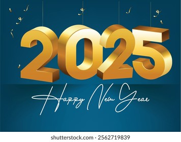 2025 Happy New Year Background Design