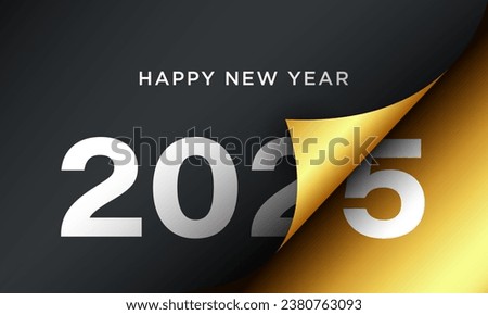 2025 Happy New Year Background Design. Greeting Card, Banner, Poster. Vector Illustration.