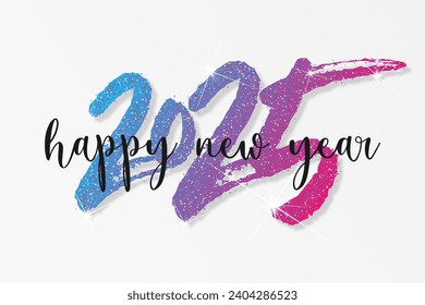 2025 - happy new year - best wishes modern background