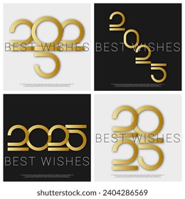 2025 - happy new year - best wishes modern background