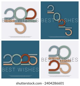 2025 - happy new year - best wishes modern background