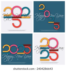 2025 - happy new year - best wishes modern background