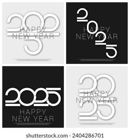 2025 - happy new year - best wishes modern background