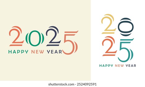 2025 Happy New Year business template for banners, greeting cards.