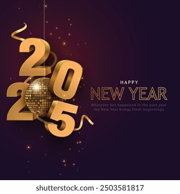 2025 Happy New Year club poster Background for your Flyers and Greetings Card graphic or new year themed party invitations. abstract vector illustration design	