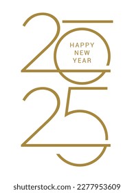 2025, Feliz Año Nuevo 2025, Plantilla de diseño con el logo tipográfico 2025 para celebración y decoración de temporada. Fondo de moda minimalista para marca, banner, portada, tarjeta