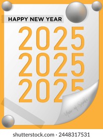 2025 happy new year design , 2025 number design for celebration card, poster, banner, etc, 2025 blending design