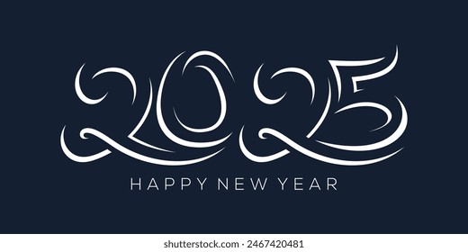 2025 Happy New Year design vector. trendy new year 2025 design template.