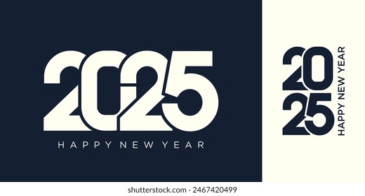 2025 Happy New Year design vector. trendy new year 2025 design template.