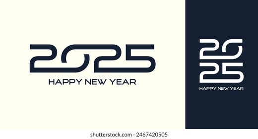 2025 Happy New Year design vector. trendy new year 2025 design template.