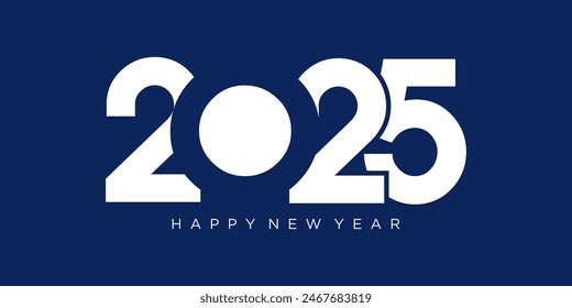 2025 Happy New Year design vector. trendy new year 2025 design template.