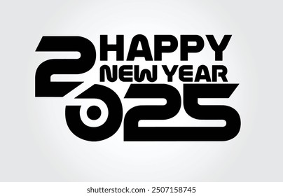 2025 Happy New Year design art Template
