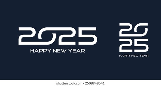 2025 Happy New Year design vector. trendy new year 2025 design template.