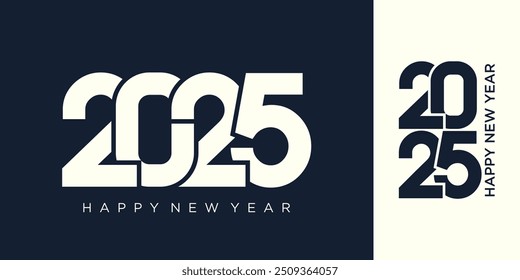 2025 Happy New Year design vector. trendy new year 2025 design template.