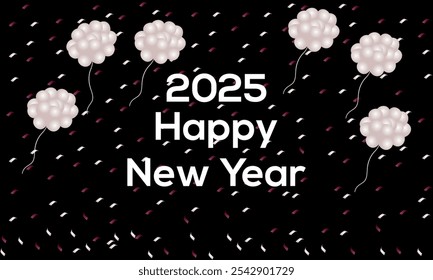 2025 Happy New Year Design  Illustrations. Premium Vector Design 2025 For A  Poster, Card, Calendar And Social Media.