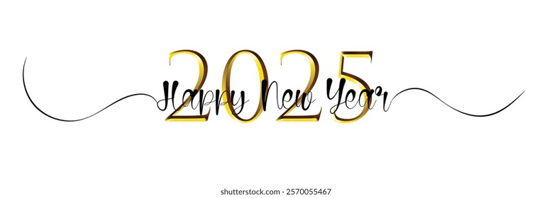 2025 Happy New Year design vector Illustration .
