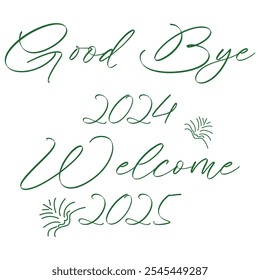 2025 Happy New Year gouden logo tekst ontwerp op zwarte achtergrond en witte achtergrond