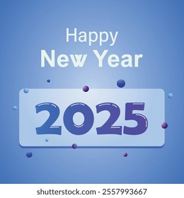 2025 Happy New Year greeting card vector illustration . Modern Background for Cover, Web Banner and Greeting Card etc.