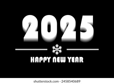 2025 Happy New Year illustration. Flat style. Vector illustration