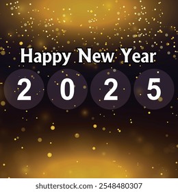 2025 Happy New Year Illustration of Paper Cut Numbers 2025 vector