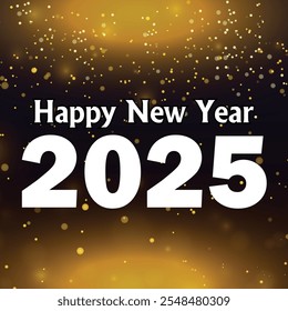 2025 Happy New Year Illustration of Paper Cut Numbers 2025 vector