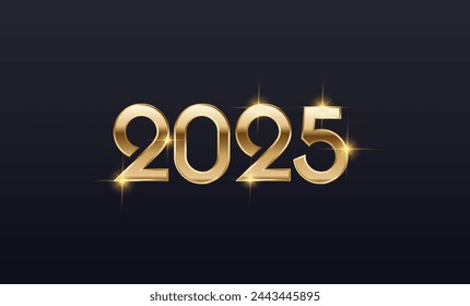 2025 Happy New Year logo text design. Set of 2025 number design template. Vector illustration.